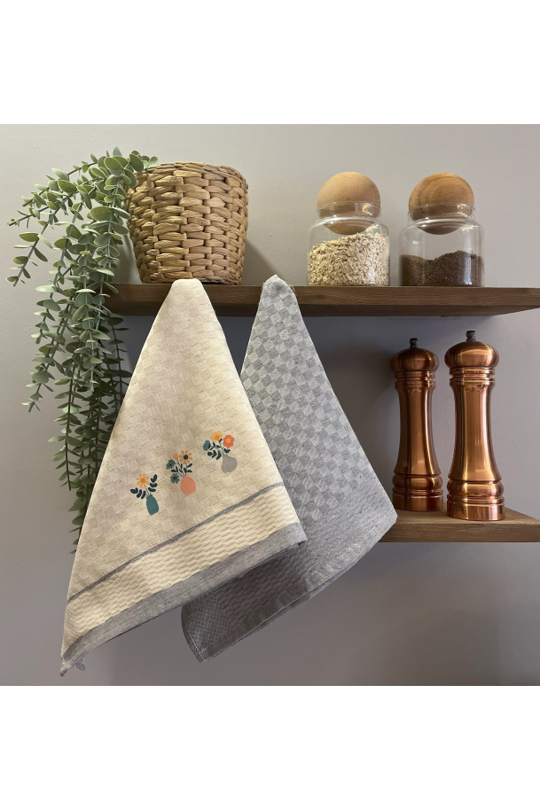 Kaktüs Baskılı Mutfak Peçetesi-2'li Set