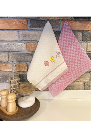 Çiçek Baskılı Mutfak Peçetesi-2'li Set